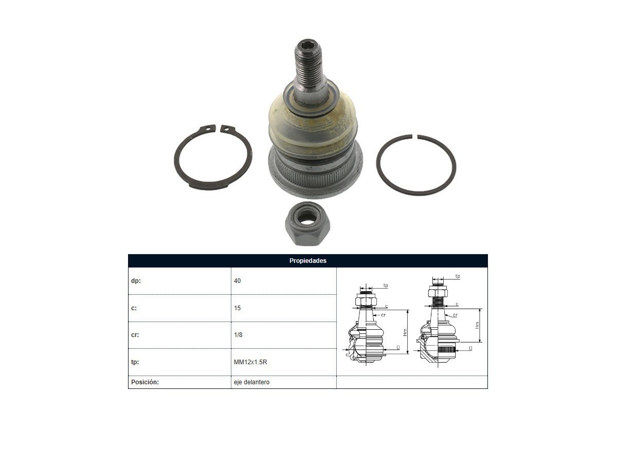 Rotula Delantera Mitsubishi Lancer/Colt 88-92 Der/Izq