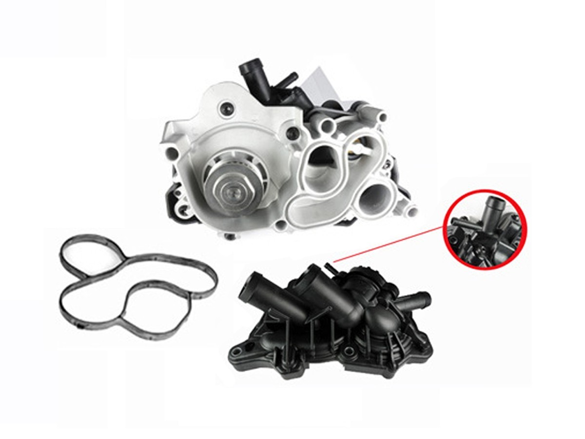 Bomba Agua c/Carcaza Audi A1/Q2 Basic/Q3/A4/A3  Seat Ibiza V/Arona/Leon Sc  Volks Fox/Tiguan/Saveiro Cross/Polo/New Beetle/Golf/Suran/Virtus/Nivus/T-Cross/Cross Fox/Up 10-25