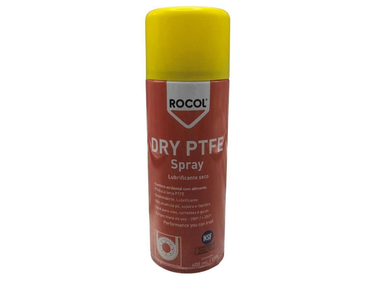 Spray de PTFE SECO Multiuso Grado Alimenticio Rocol 400Ml
