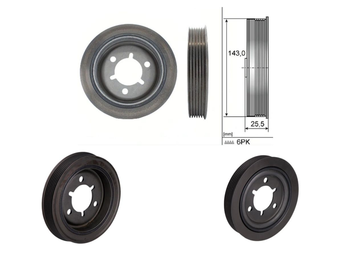 Polea Damper Citroen Berlingo/C4/Xsara Picasso/C3  Peug 307/Hoggar/207/Partner/208 04-25