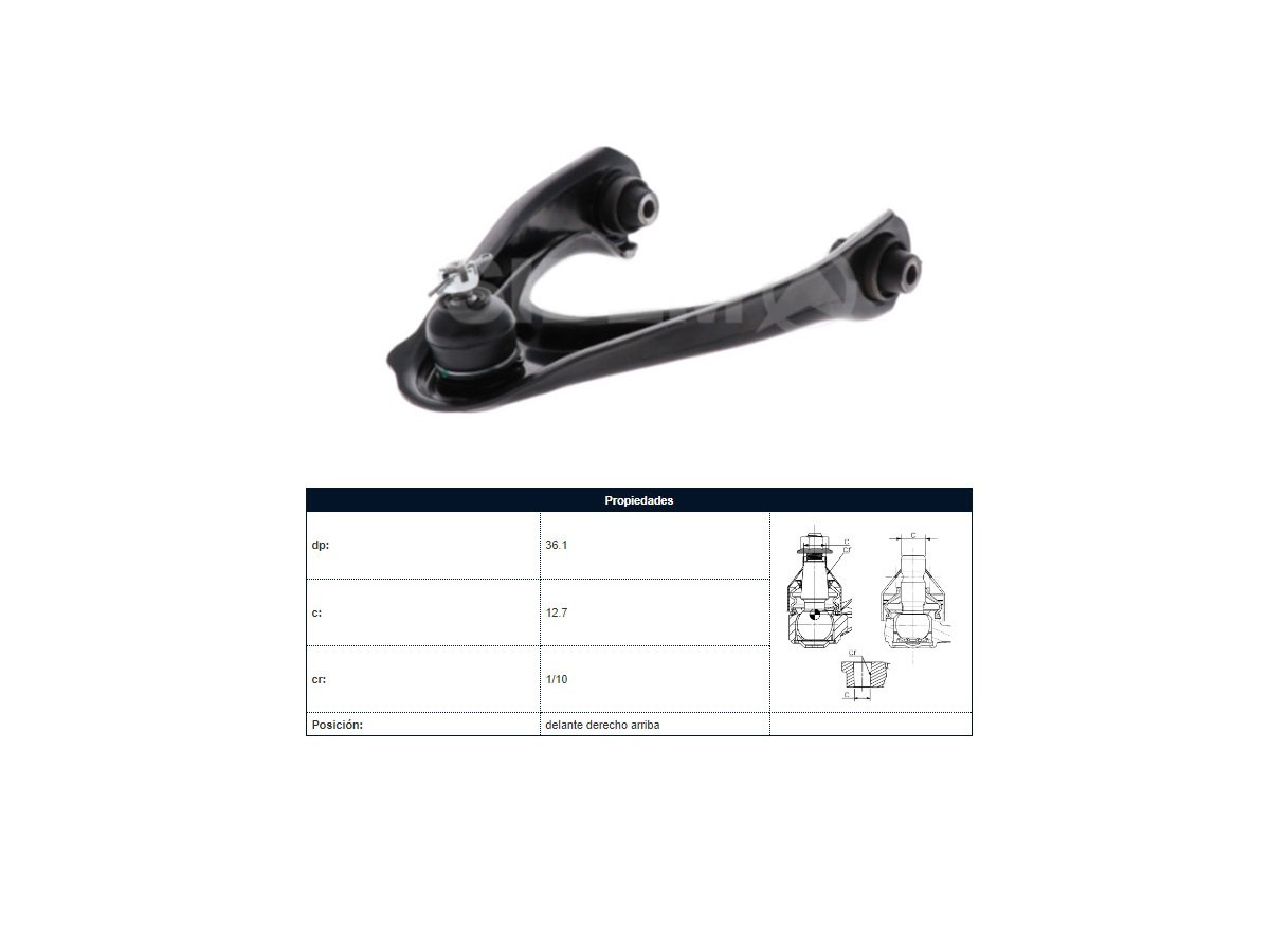 Parilla Suspension Delantera Honda Crv 95-01 Der