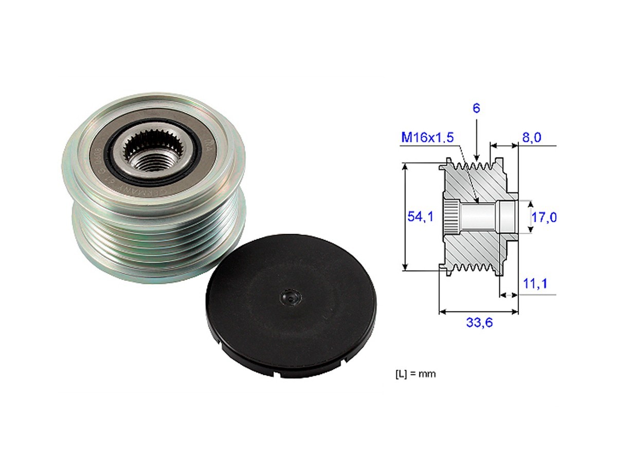 Polea Alternador Marcha Libre Alt Citroen Xantia/C4  Ford Ecosport  Peug 206/406/307/306 93-25