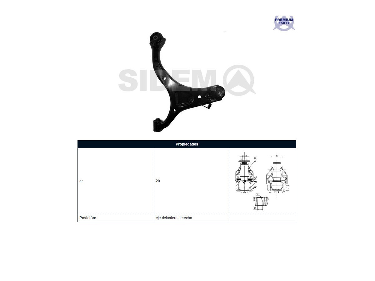 Parilla Suspension Del Hyundai Santa Fe, Kia Sorento 04-25 Der