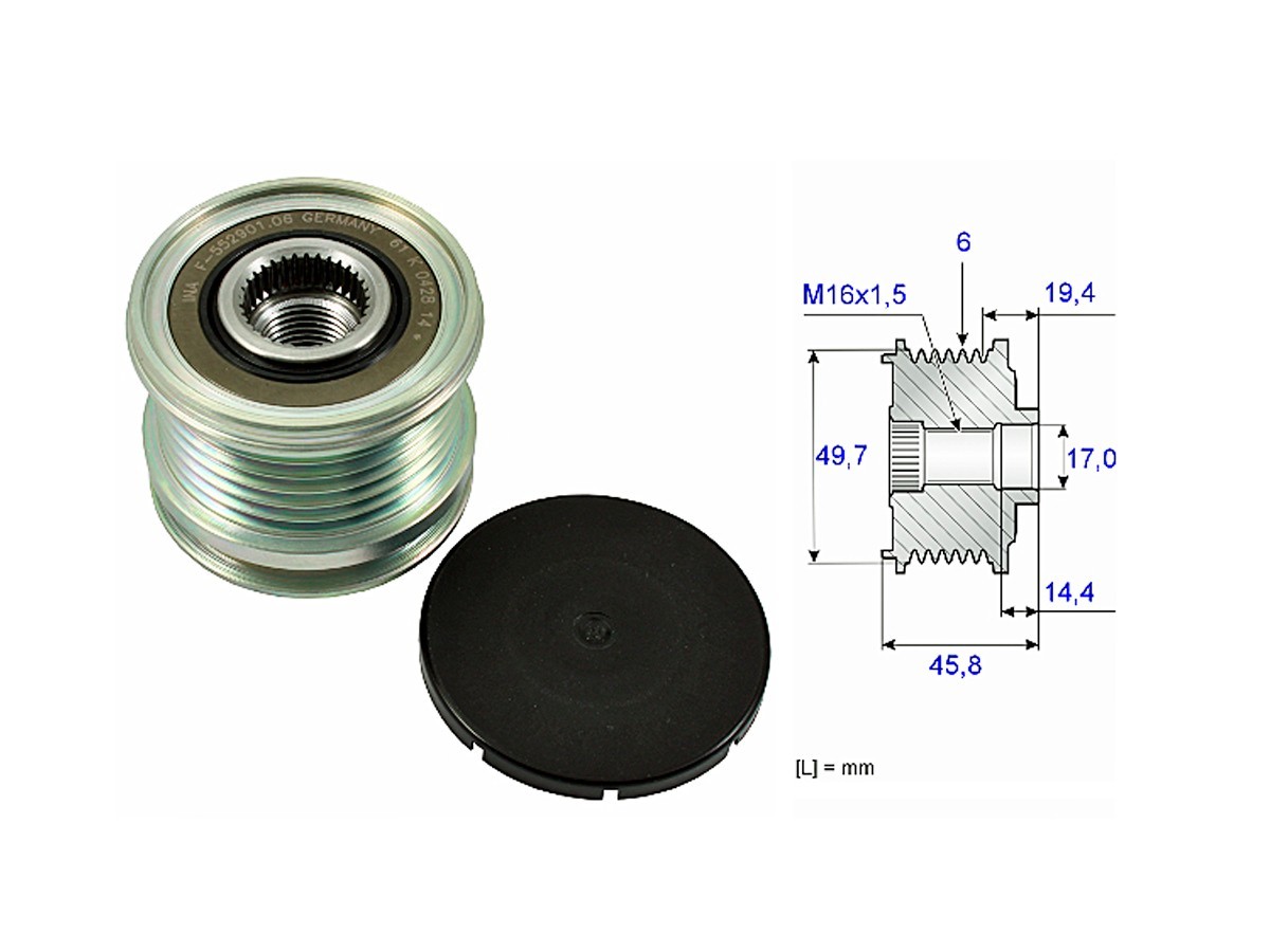 Polea Alternador Marcha Libre Mercedes Benz Sprinter/ML/GLK