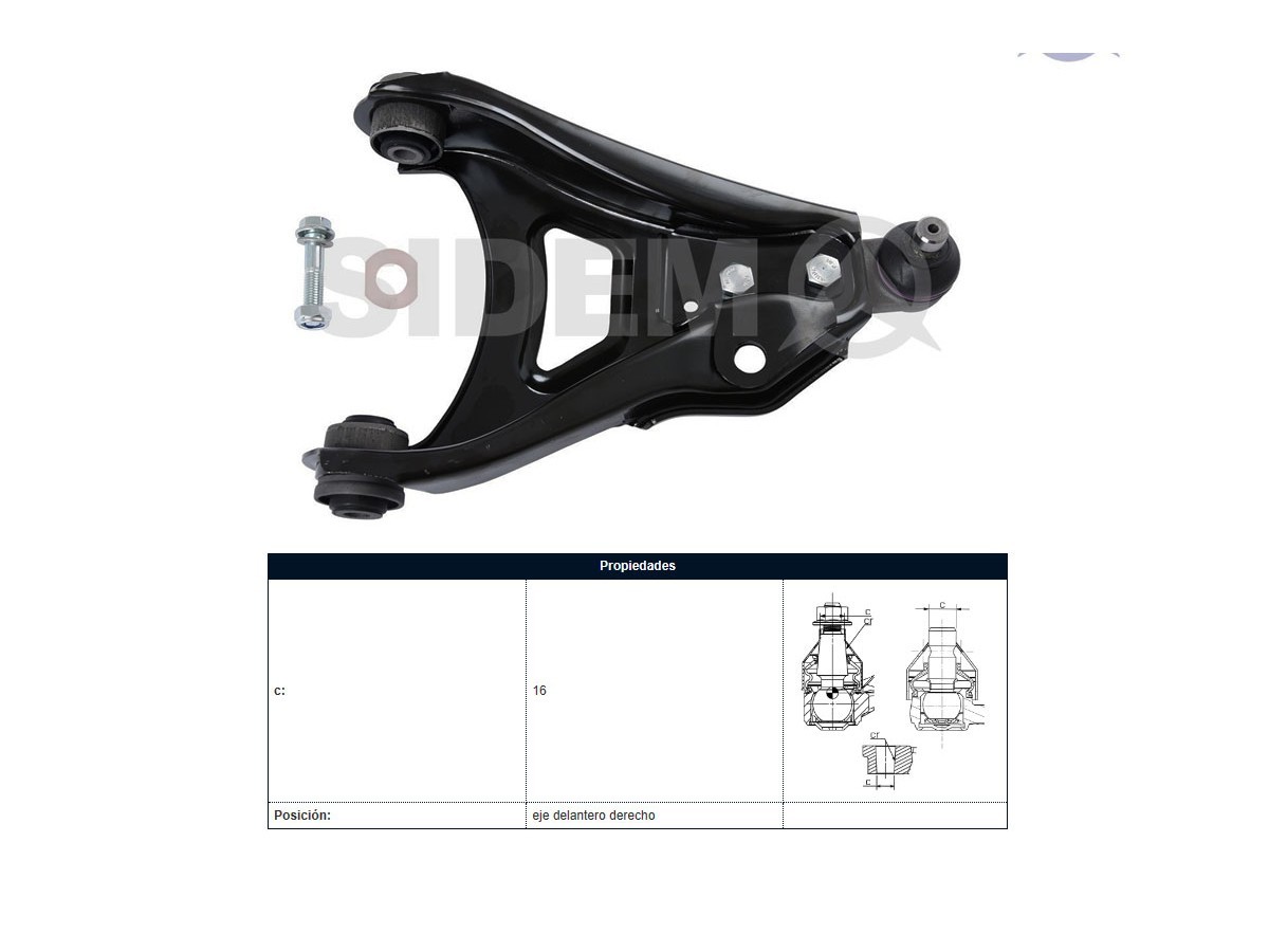Parilla Suspension Delantera Renault Clio 96-99 Der