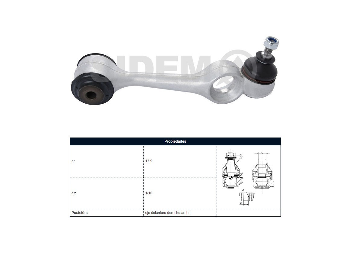 Brazo De Suspension Mercedes Benz 230 (W123)/220 D (W123)/300 Td (W123) 76-85 Der