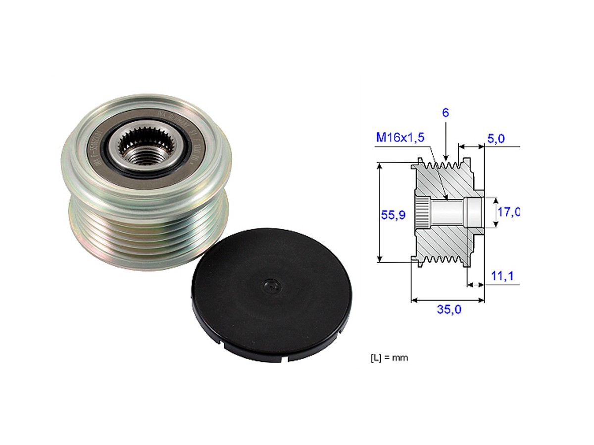 Polea Alternador Marcha Libre Volks Amarok 4X2 - 4X4 17-25