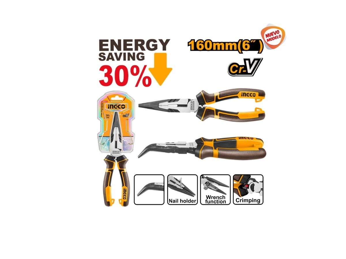 PINZA PUNTA DOBLADA 160MM 6