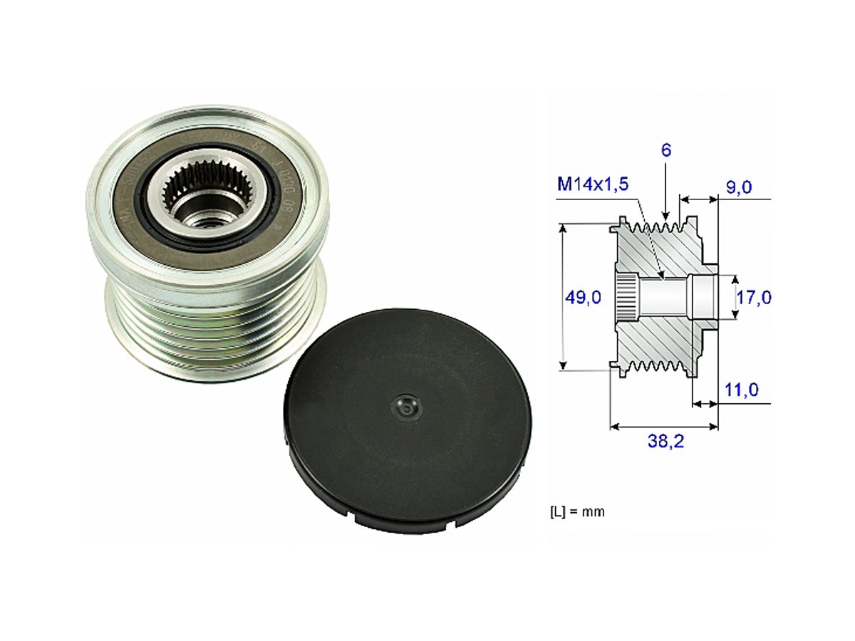 Polea Alternador Marcha Libre