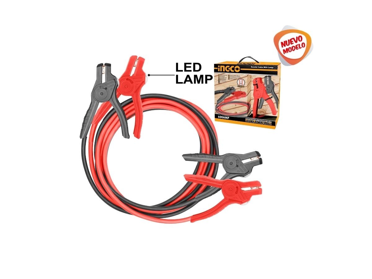 PINZA CABLE ARRANCADOR CON LUZ INGCO