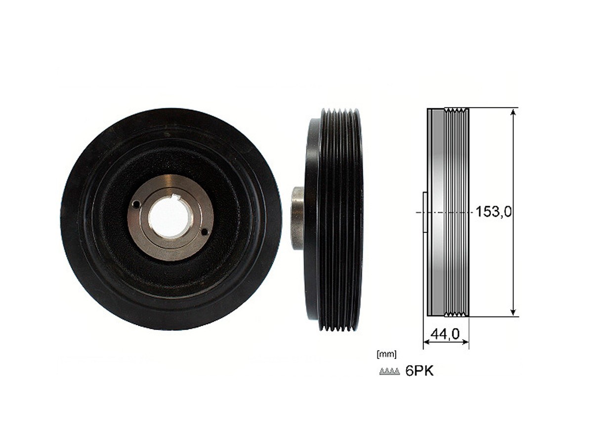 Polea Damper Citroen Zx/Xsara Break/Jumpy/Berlingo/Xsara/Xantia  Peug 306/Boxer/406/405/Partner 88-25