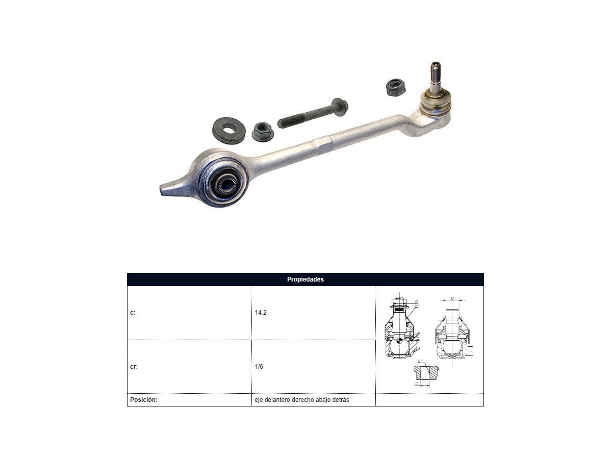 Brazo Suspension Del  BMW 528I (E39)/525I (E39)/525 Tds (E39)/530D (E39)/523I (E39)/540I (E39) 95-05 Der
