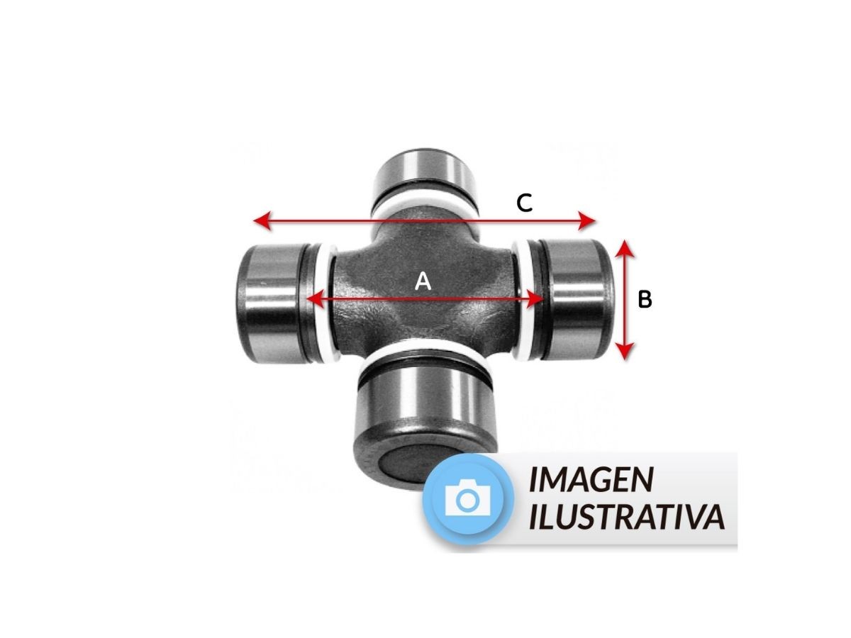 CRUCETA A:52,9mm B:28,02mm C:78,5mm