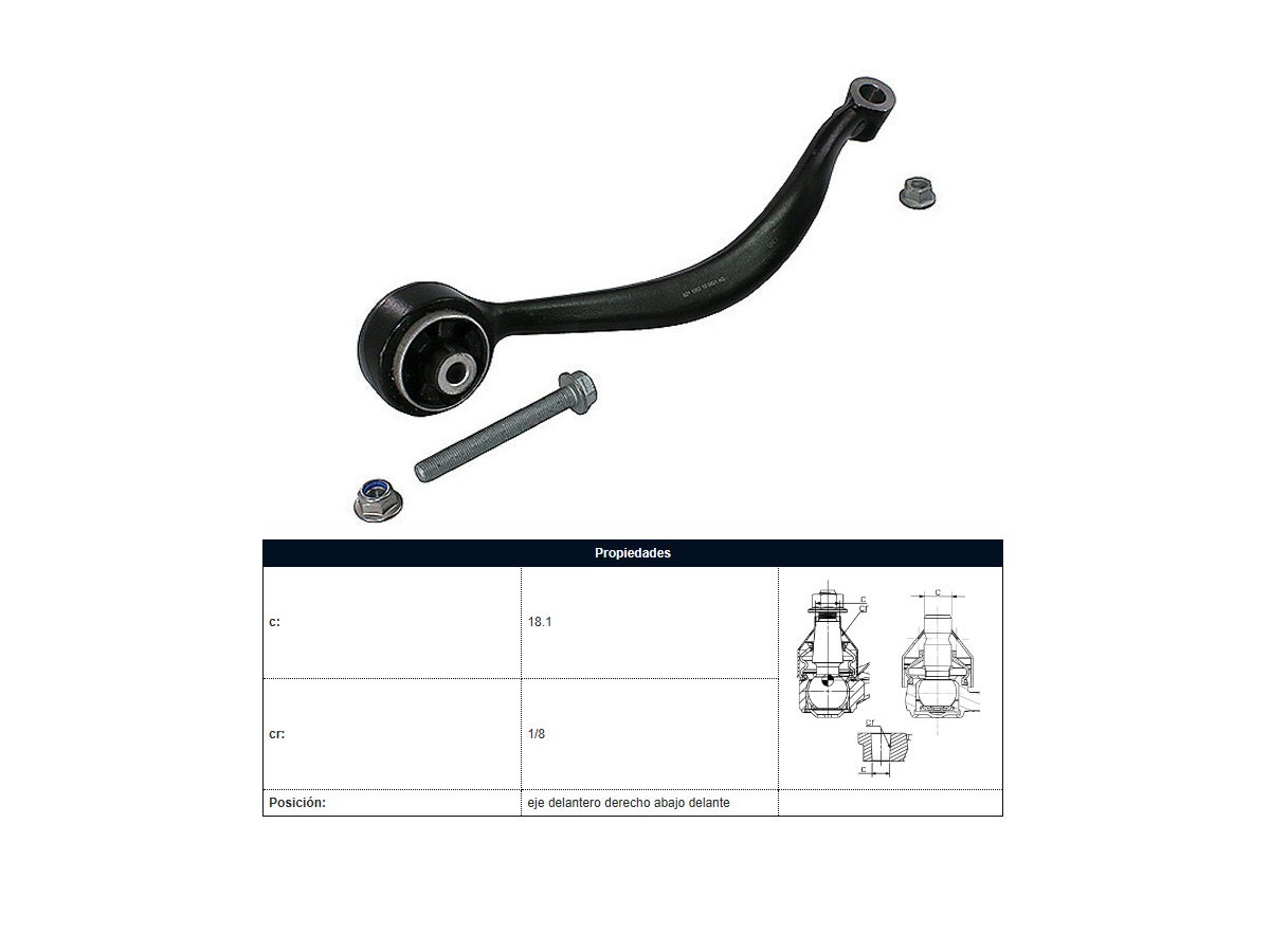 Brazo De Suspension BMW X3 Xdrive 20I / Sdrive 20I (F25)/X3 Xdrive 28I (F25)/X3 Xdrive 35I (F25) 11-17 Izq