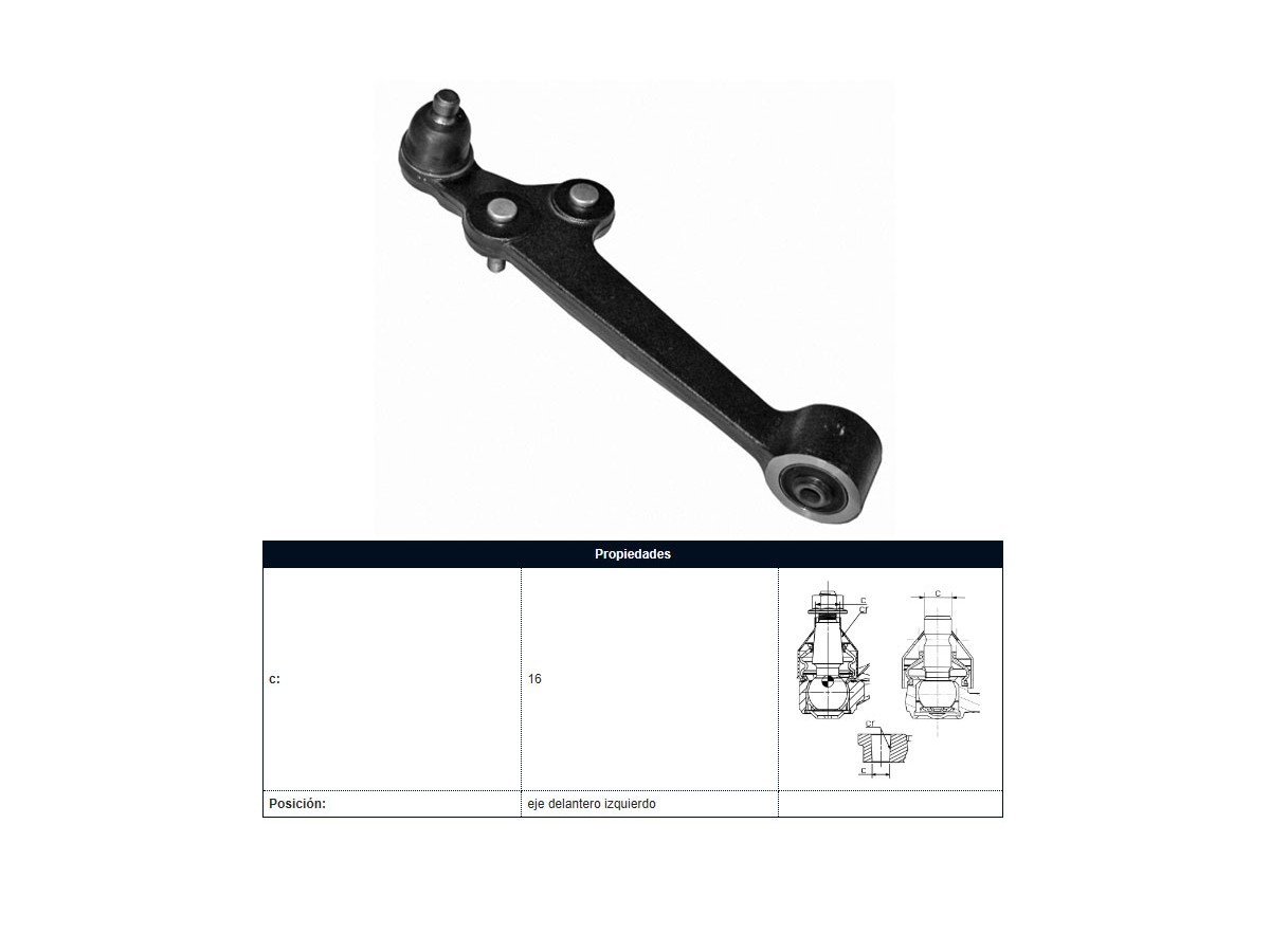 Brazo Suspension Kia Rio 00-05 Izq