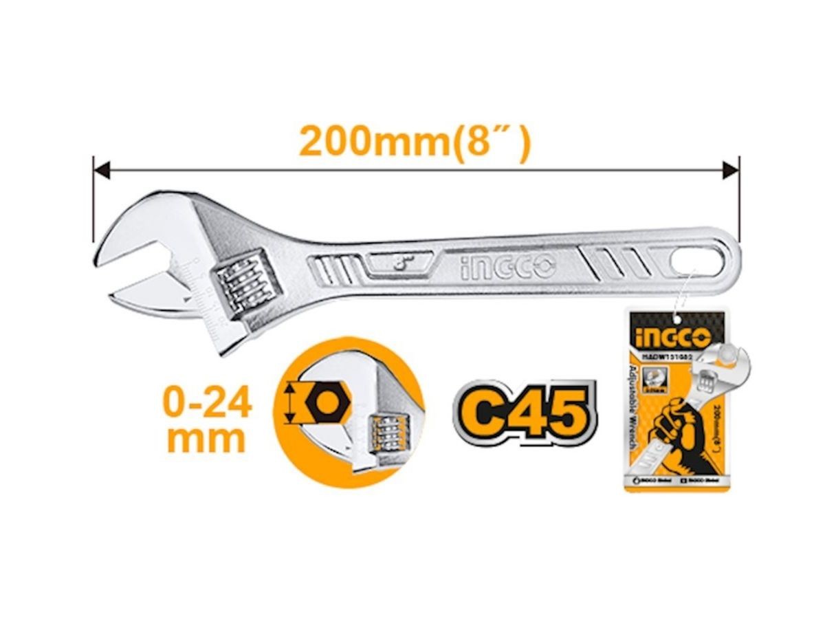 LLAVE FRANCESA AJUSTABLE 8