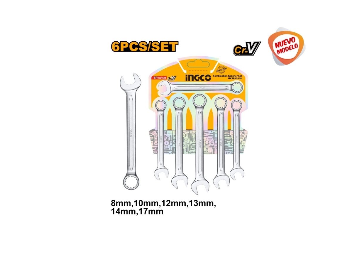 SET X 6 LLAVES COMBINADAS SUPER SELECT INGCO