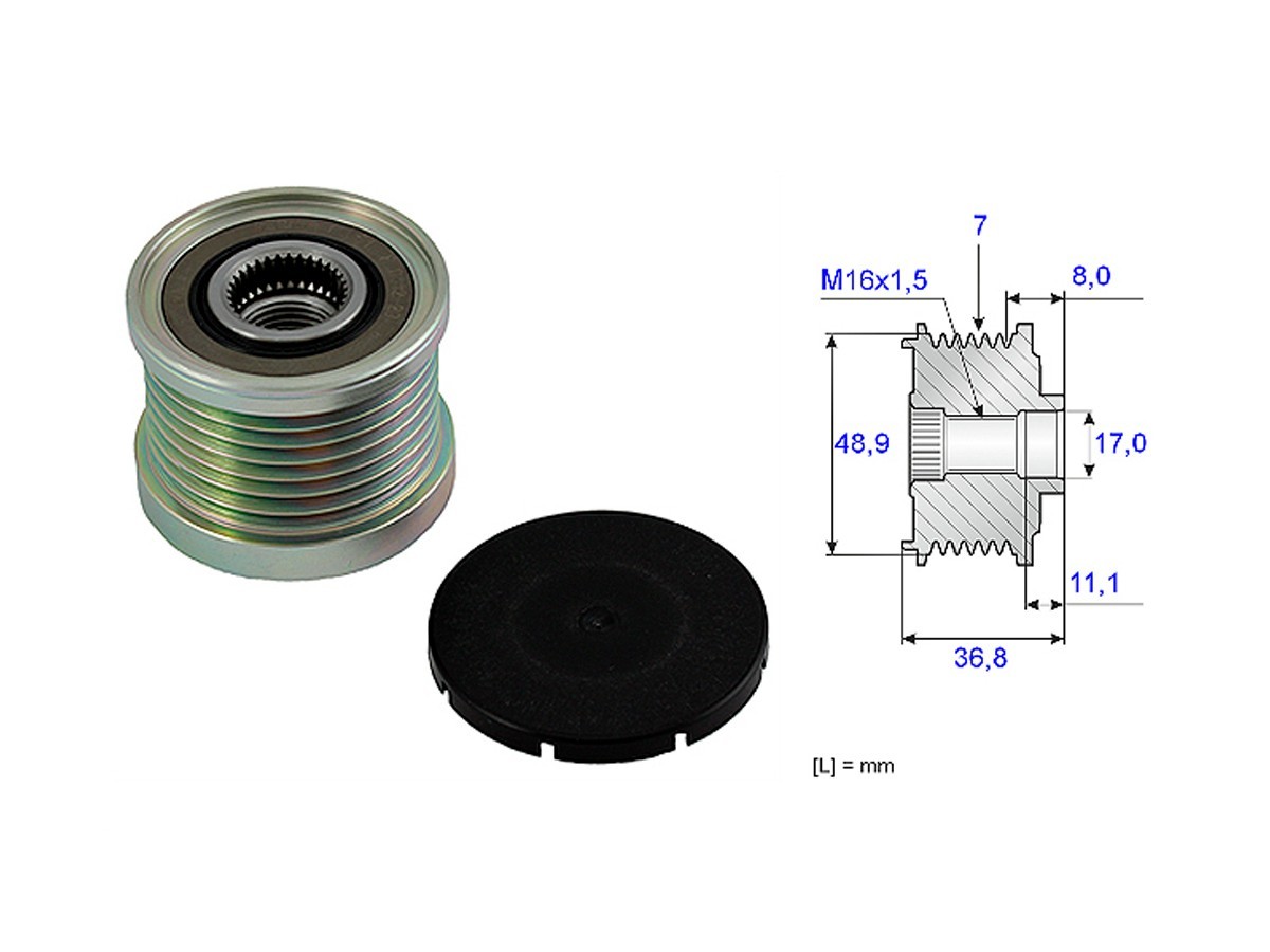 Polea Alternador Marcha Libre Renault Duster/Clio/Captur 12-25