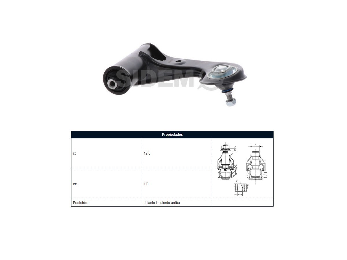 Parilla De Susp Del Mercedes Benz C 230 (W202)/C 180 (W202)/C 250 Td (W202)/C 250 D (W202)/C 200 Cdi (W202)/C 280 (W202)/C 220 (W202) 93-02 Izq