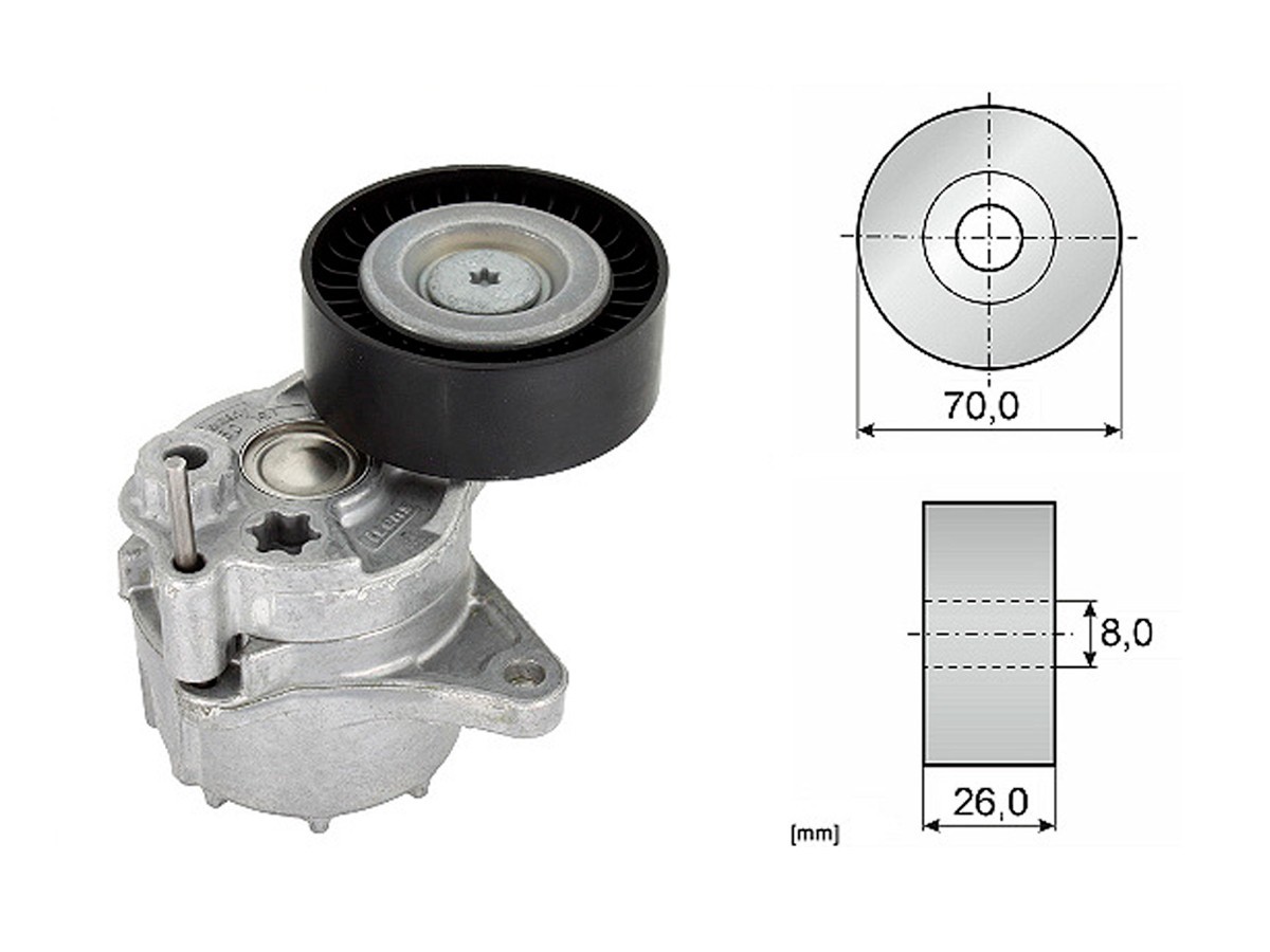 Tensor De La Correa Mercedes Benz Sprinter 313Cdi 413 Cdi Doble Rueda Trasera/Sprinter 313Cdi 413 Cdi Rueda Sencilla Trasera 04-09