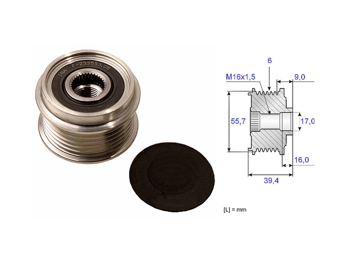 Polea Alternador Marcha Libre Chevrolet S10/Blazer 00-25