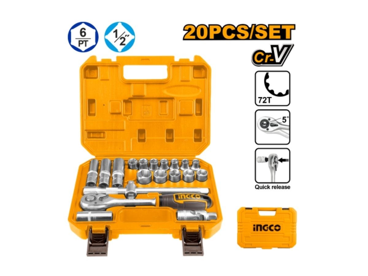 JUEGO DADOS 1/2 X 20 PCS SUPER SELECT INGCO