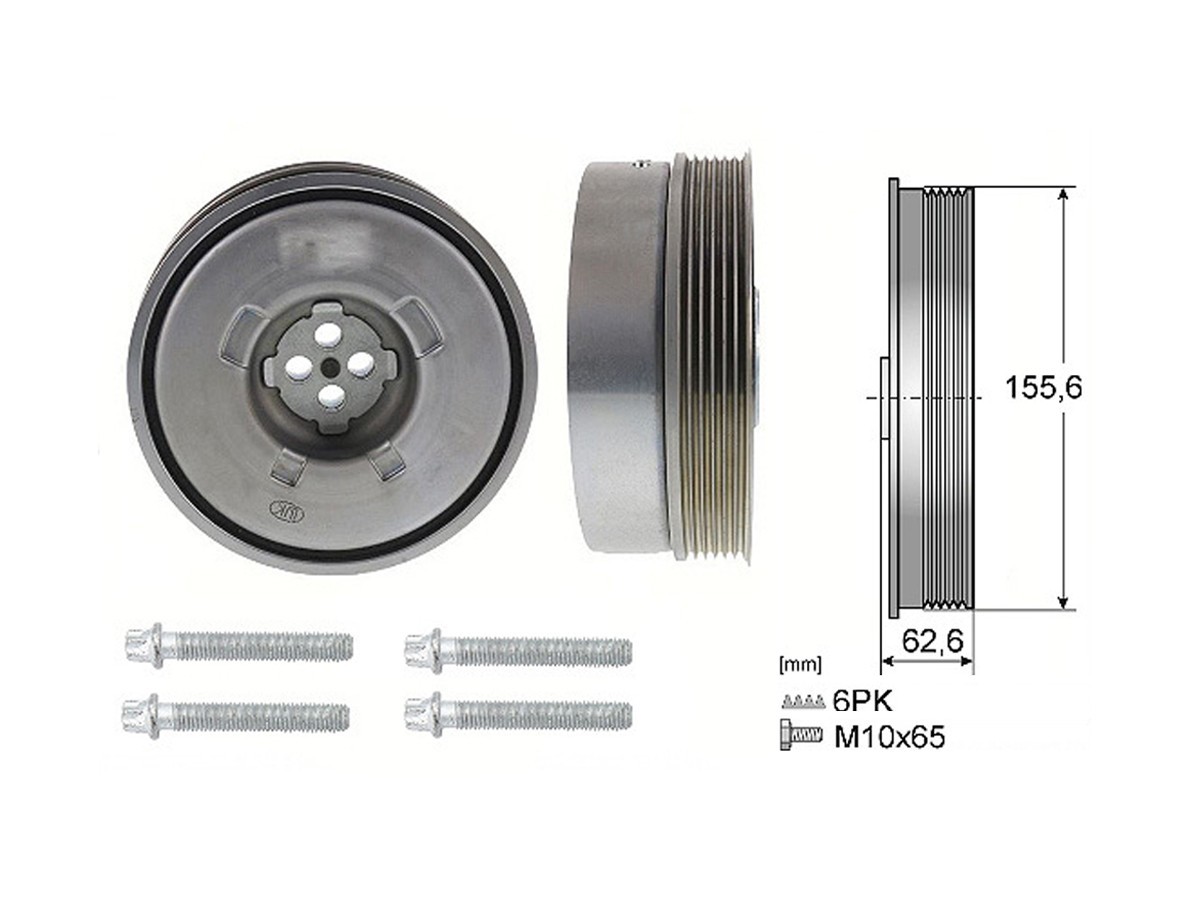 Polea Damper BMW X1 Sdrive 18 Diesel (F48)/X1 Sdrive 18I City (F48)  Mini Countryman Cooper (F60)/Cooper (F56) 15-25