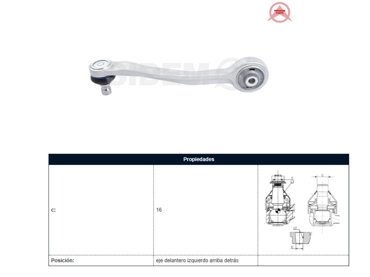 Brazo De Suspensión Del Audi A4/Q5 08-17 Izq