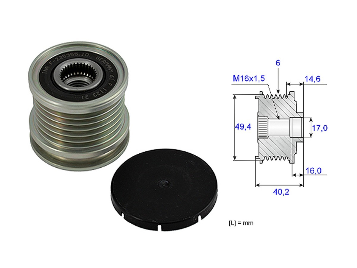 Polea Alternador Marcha Libre