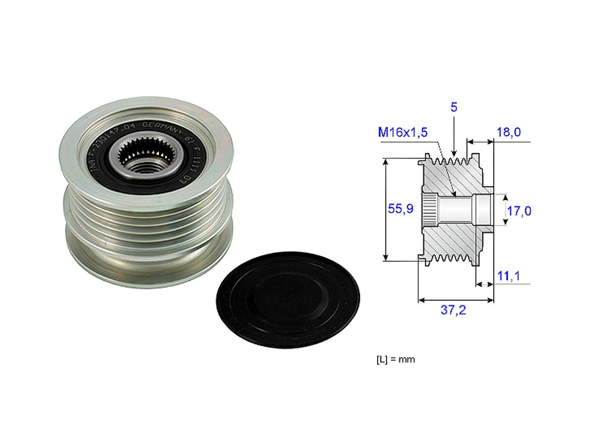Polea Alternador Marcha Libre Alt Renault Logan Kangoo Megane Scenic 99-17