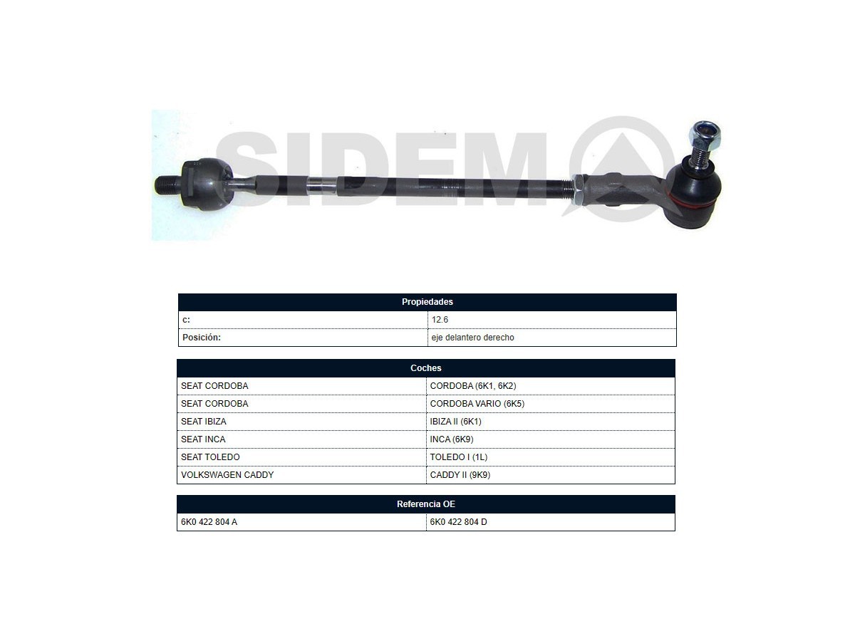Mate Seat Cordoba/Toledo Diesel/Inca Diesel  Volks Caddy Ii 93-25 Der/Izq