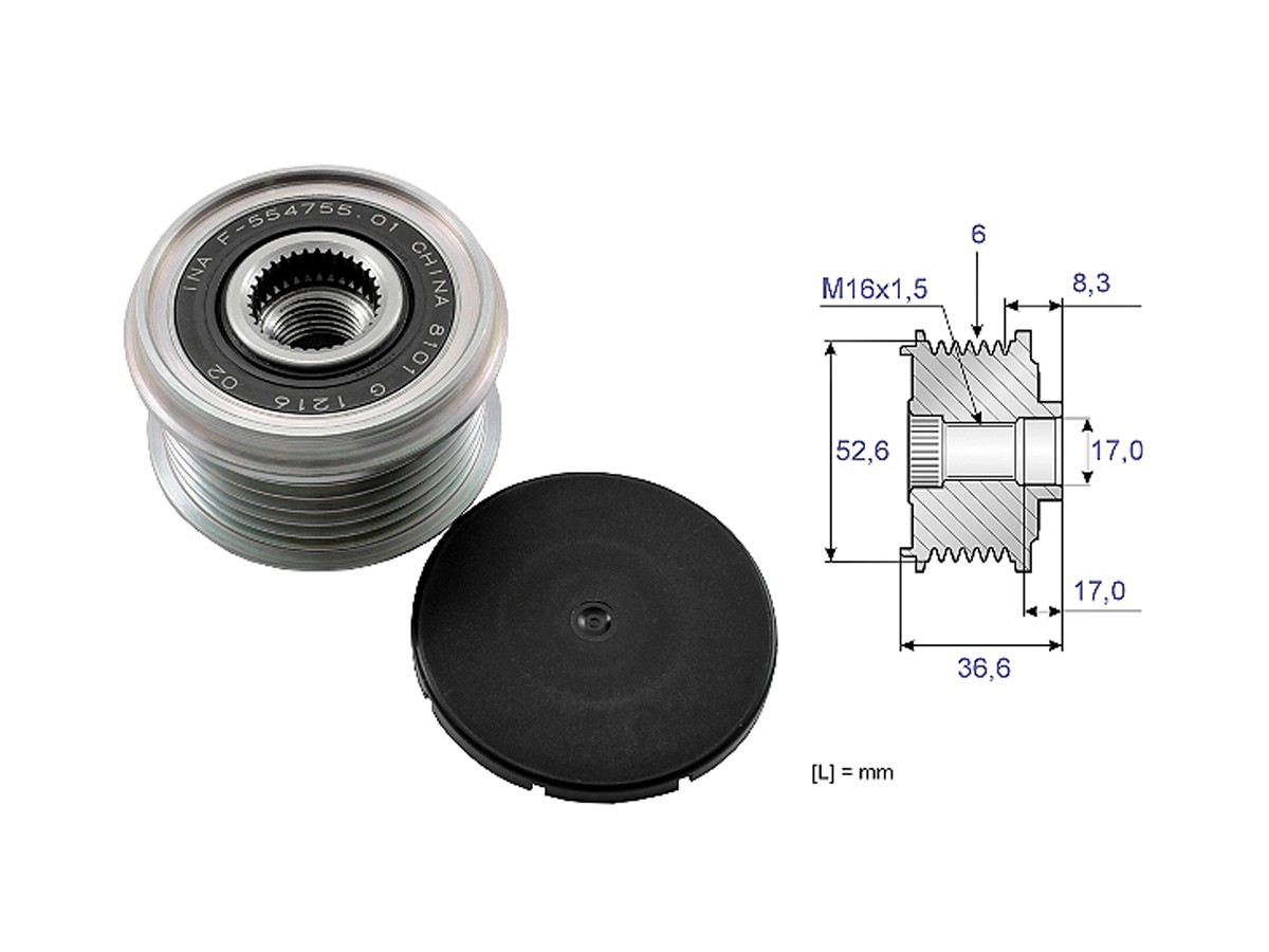 Polea Alternador Marcha Libre Renault Koleos 09-25
