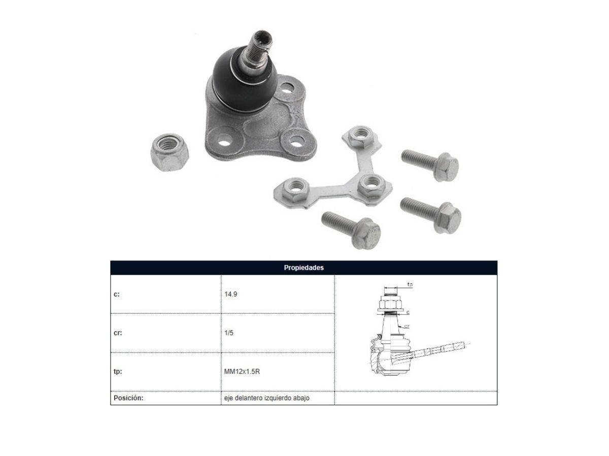 Rotula Volkswagen Golf Bora A3 1.8 1.9  Delantera Superior Izq
