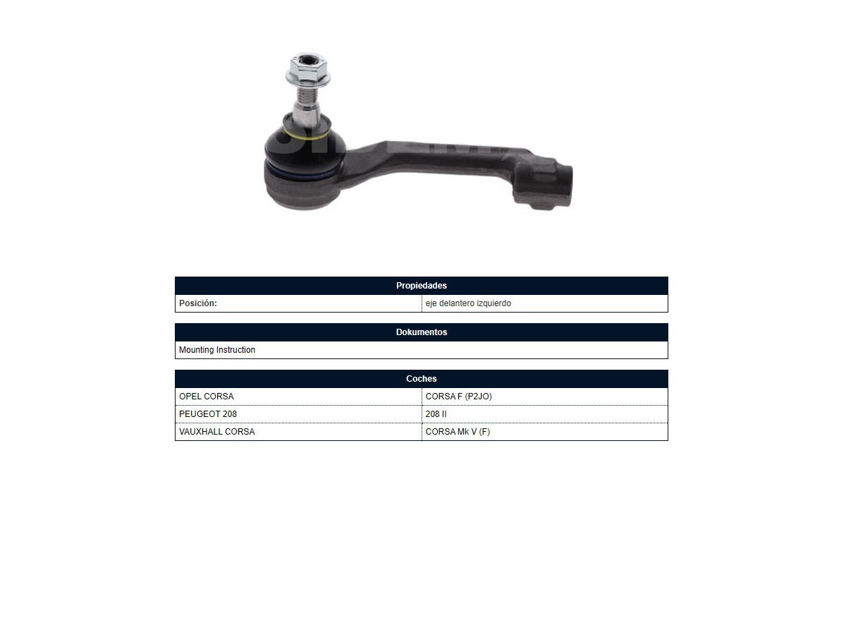 Puntero 208 21-25 Izq