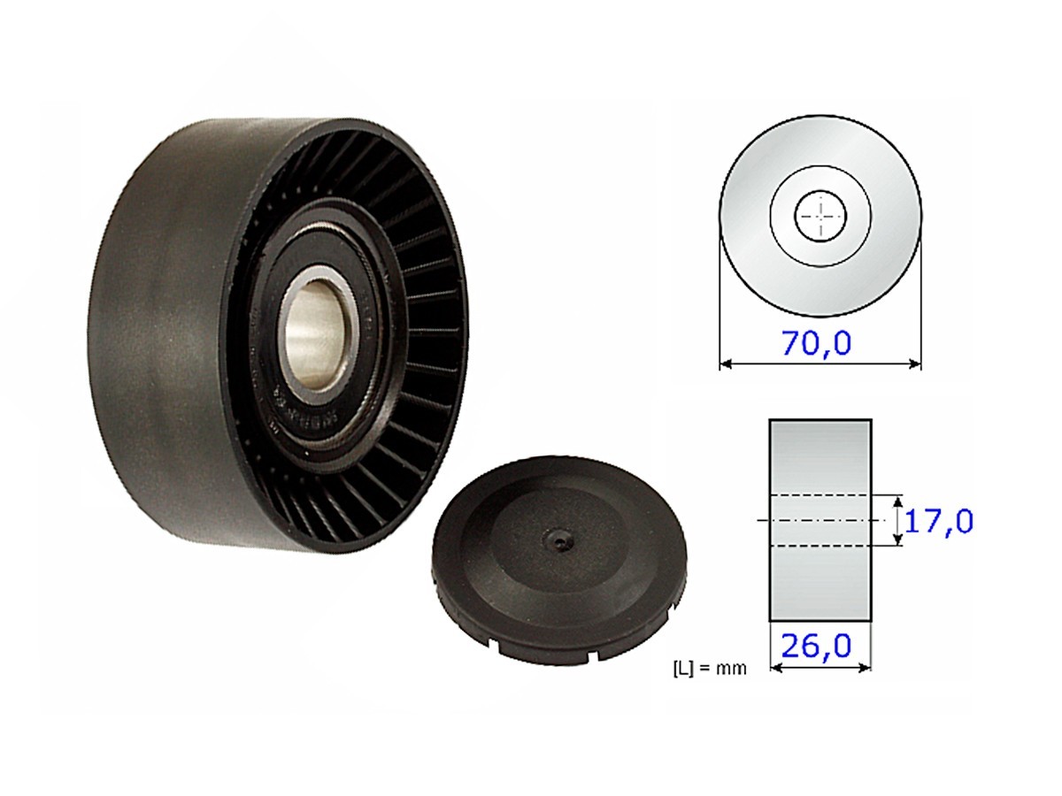 Tensor Guia Correa de Accesorios Peugeot 206/306/406-Bmw 318/320/530D/X3/X5-Toyota Corolla Chev/Prisma-Ford Escort/Ecosport/Fiesta/F150/Focus/Ranger4x4/4x2