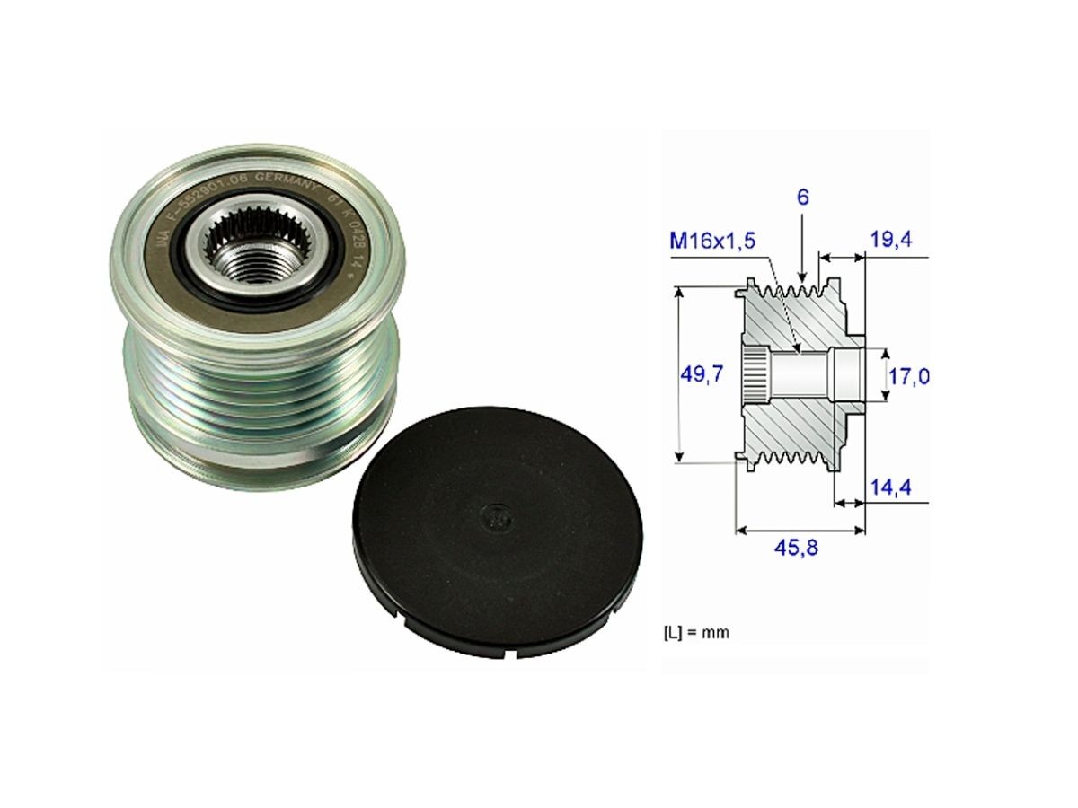 Polea Alternador Marcha Libre Mercedes Benz Sprinter/ML/GLK