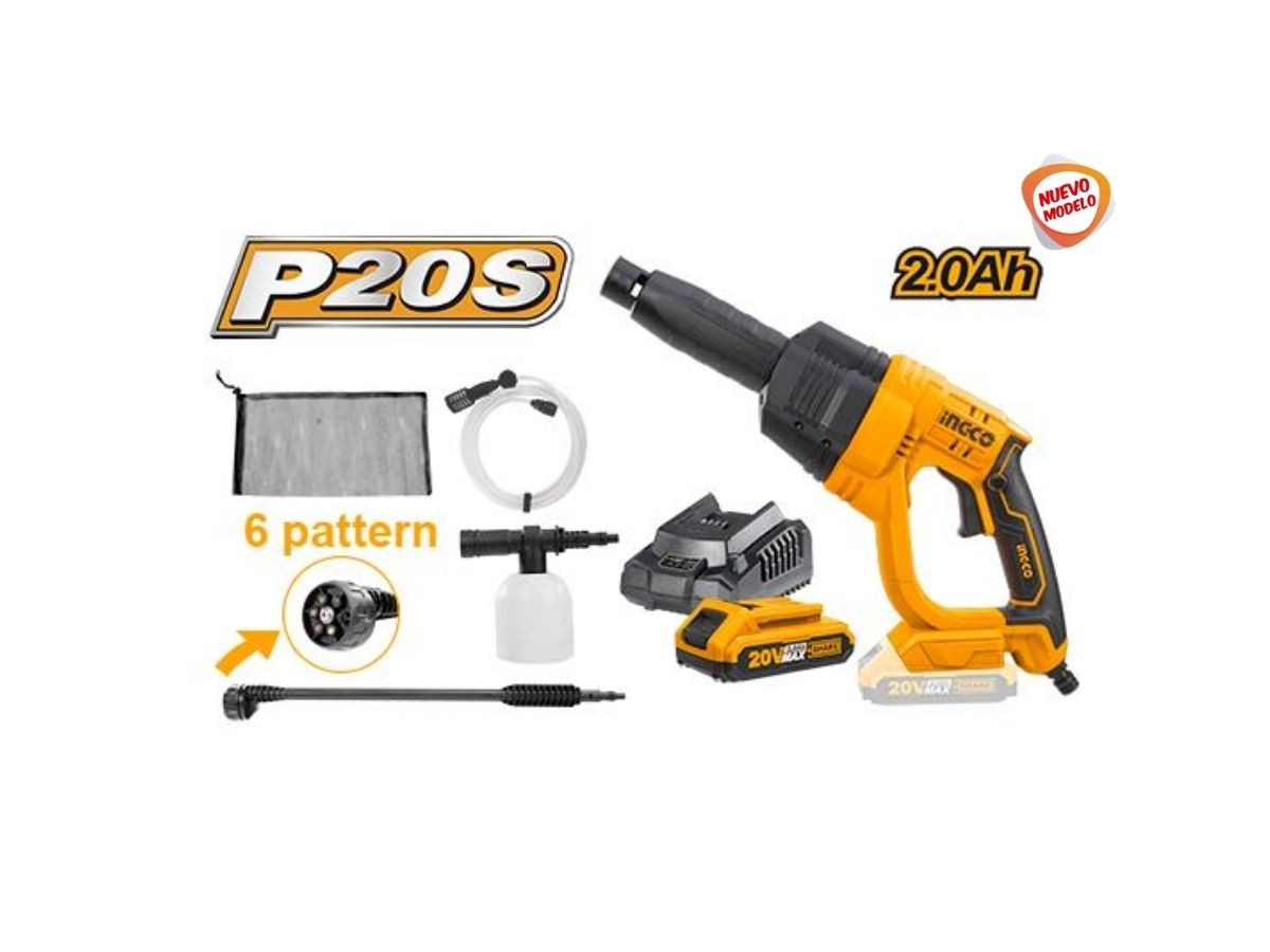 HIDROLAVADORA 20V P20S A BATERIA INGCO