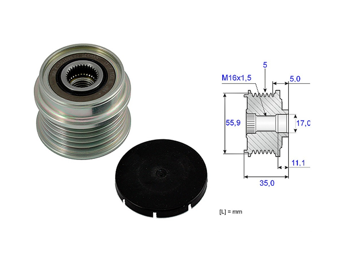 Polea Alternador Marcha Libre Audi A4 94-04