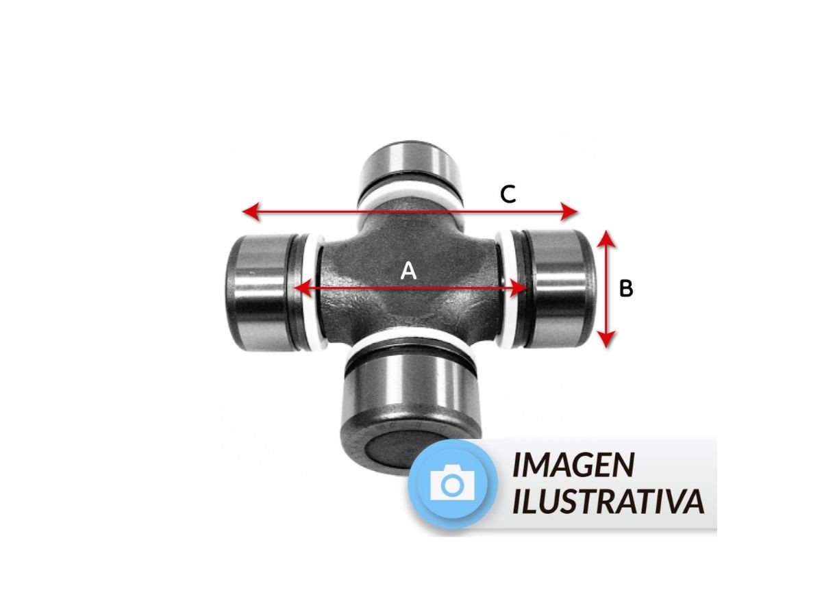 CRUCETA A:50,8mm B:27,4mm C:79,3mm