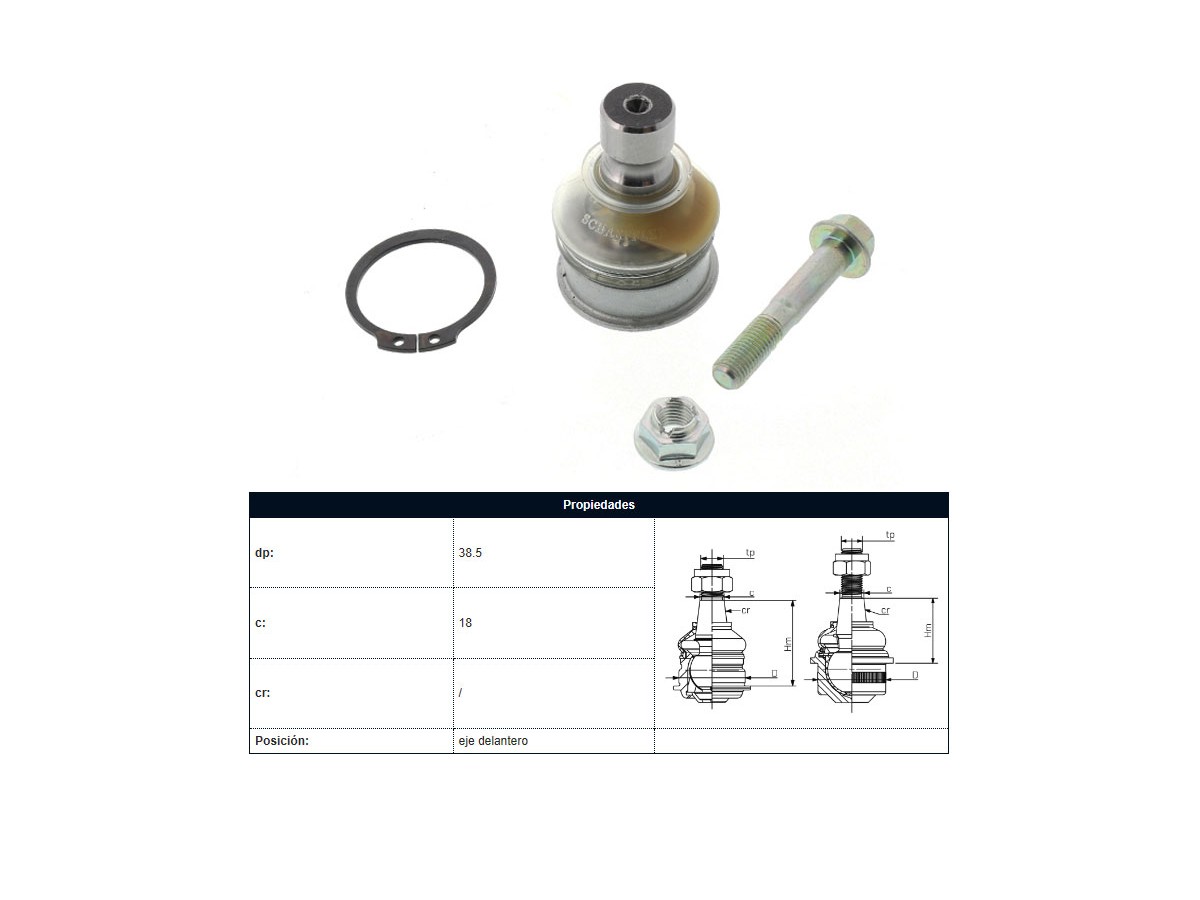 Rotula Delantera Nissan Sentra B16/Juke/Tiida/Sentra B17 07-25 Der/Izq