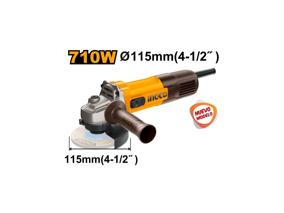 AMOLADORA ANGULAR 710W 115MM INGCO