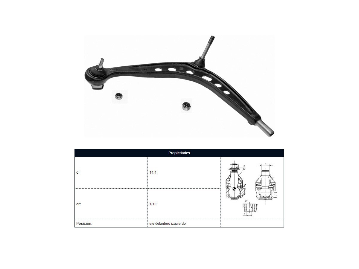 Parilla De Susp Del BMW 320I (E36)/325I (E36)/318I (E36)/318Tds (E36)/323I (E36)/316I (E36) 90-00 Izq