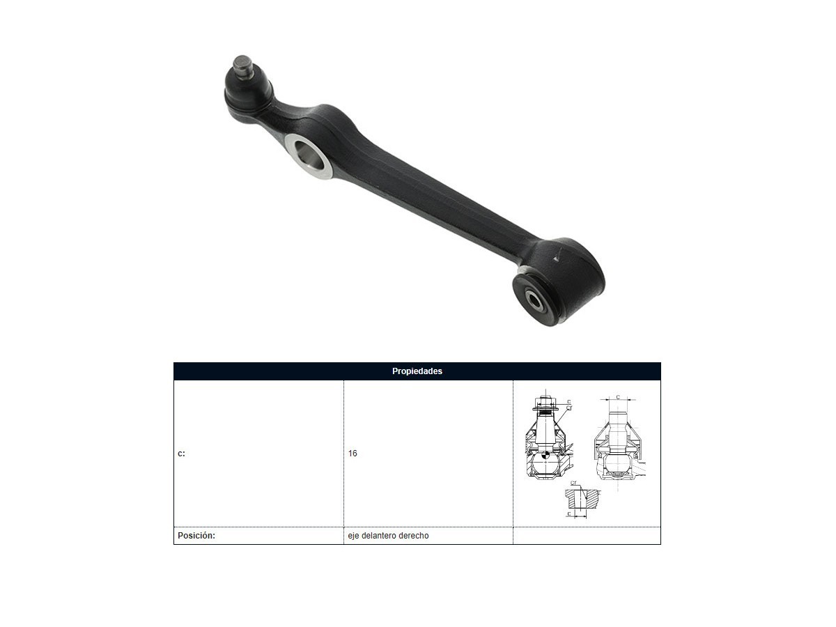 Brazo Suspension Kia Rio 00-05 Der