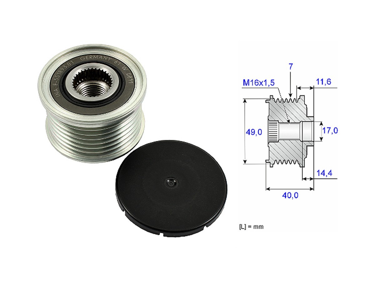 Polea Alternador Marcha Libre Alt BMW X5 3.0 Si (E70) 06-13