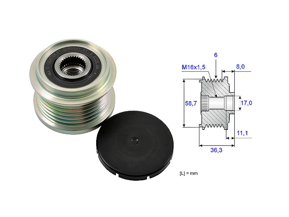 Polea Alternador Marcha Libre Peug Boxer 11-25