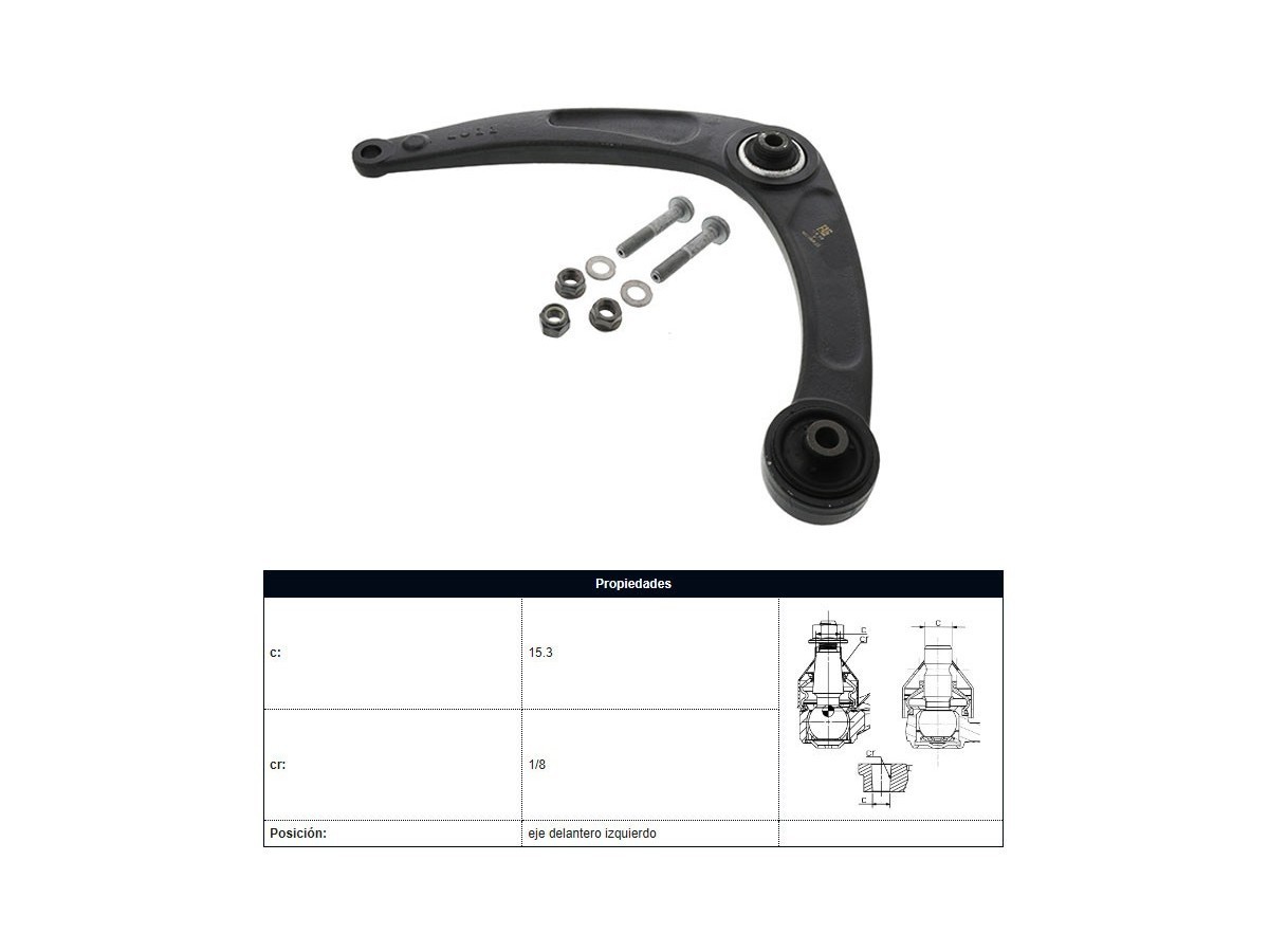 Brazo De Suspension Del Citroen C4 Picasso Grand Picasso/C4/Berlingo  Peug 307/Partner 00-25 Izq