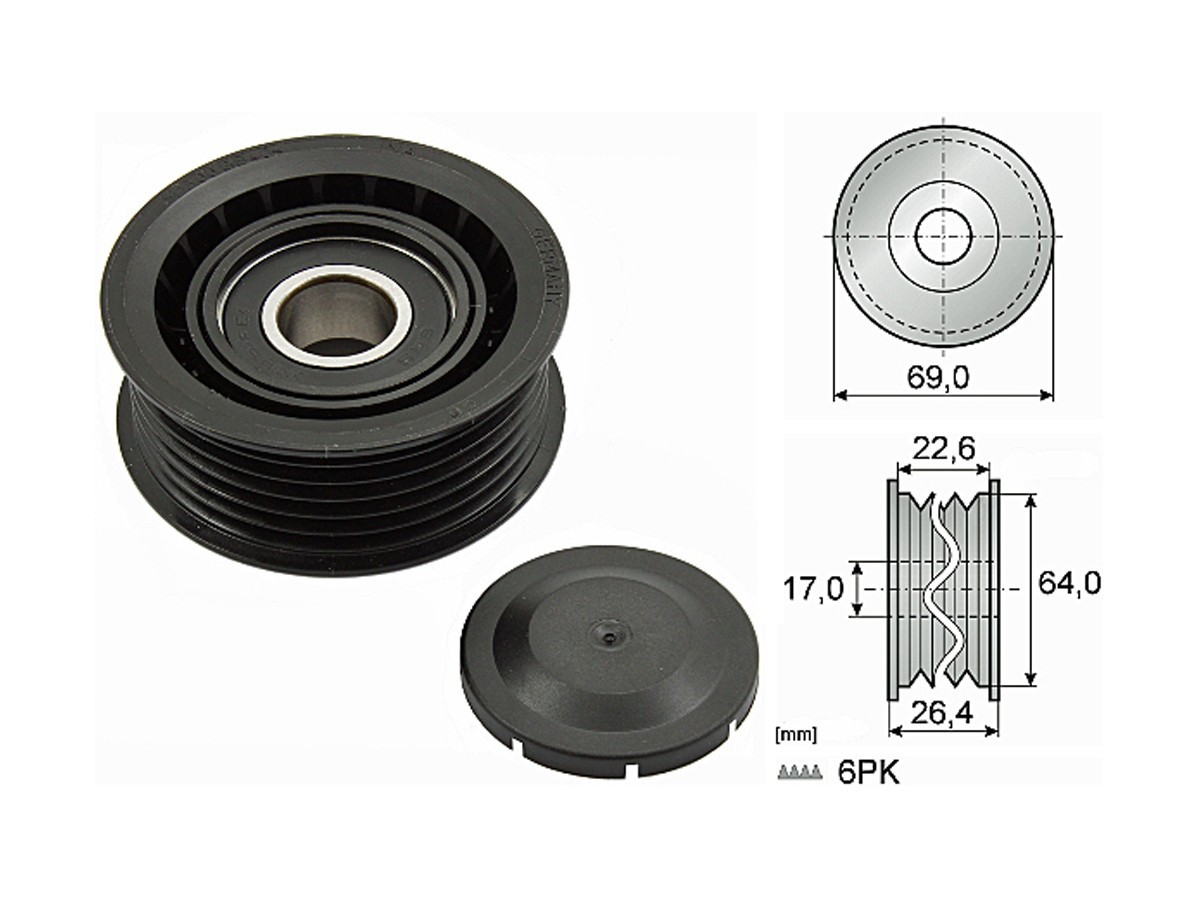 Tensor Guia Correa de Accesorios Audi/Peugeot/Mazda/Mercedes Benz/Ford/Jeep/Dodge/GMW/Ssangyong