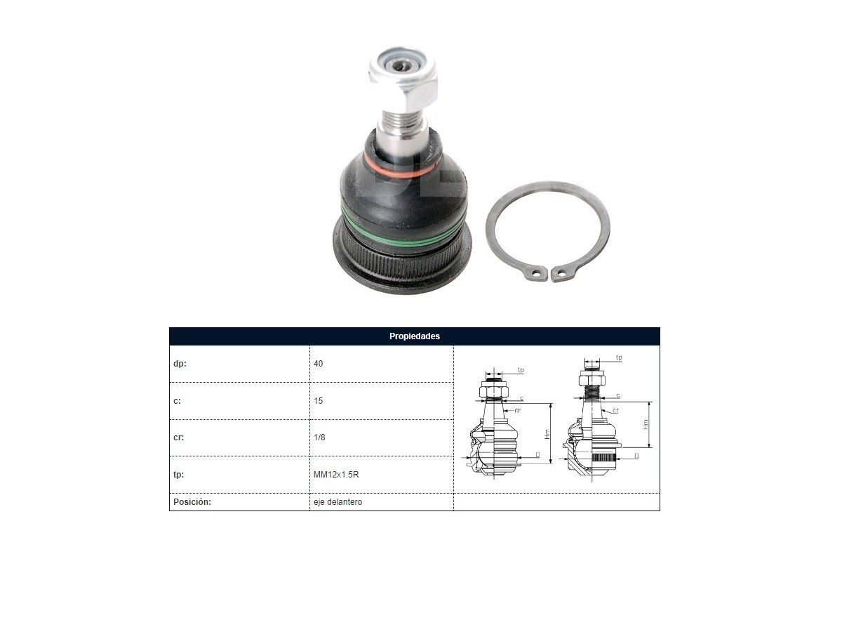 Rotula Delantera Mitsubishi Lancer/Colt 88-92 Der/Izq