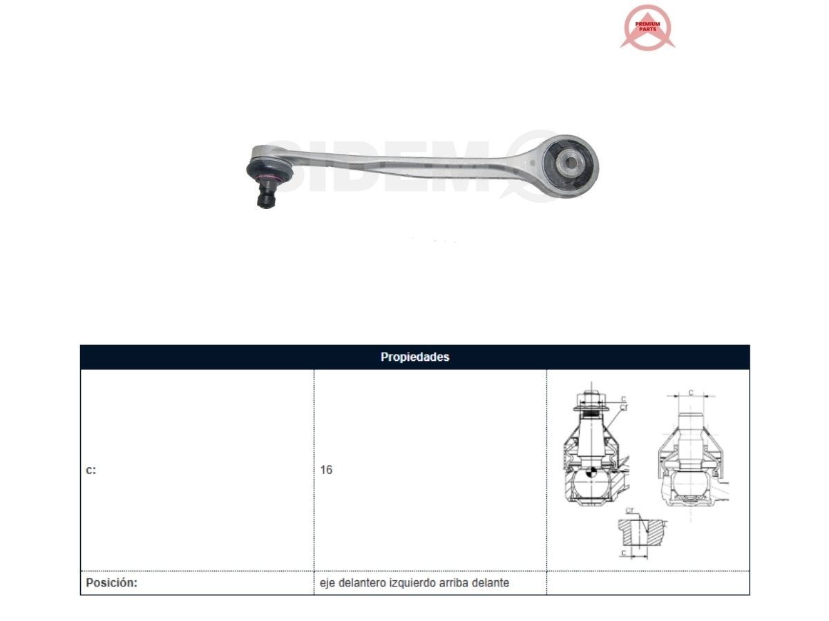 Brazo De Suspension Del Audi A4/Q5 08-17 Izq
