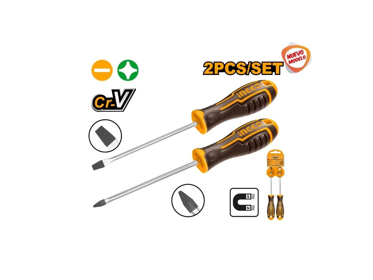 JUEGO DESTORNILLADORES 2 PZAS INGCO